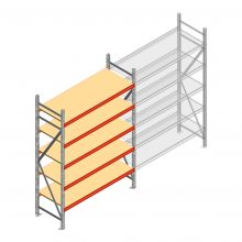 Weitspannregal AR 2500x1610x600 mm (hxbxt) 5 Ebenen verzinkt Anfangsregal mit vormontierten Rahmen