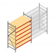 Weitspannregal AR 2500x1610x800 mm (hxbxt) 6 Ebenen verzinkt Anfangsregal mit vormontierten Rahmen