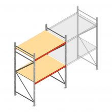 Weitspannregal AR 2500x1610x1000 mm (hxbxt) 2 Ebenen verzinkt Anfangsregal mit vormontierten Rahmen
