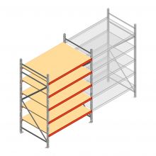 Weitspannregal AR 2500x1610x1000 mm (hxbxt) 5 Ebenen verzinkt Anfangsregal mit vormontierten Rahmen