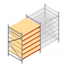 Weitspannregal AR 2500x1850x1200 mm (hxbxt) 6 Ebenen verzinkt Anfangsregal mit vormontierten Rahmen