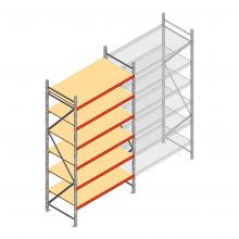 Weitspannregal AR 3000x1850x800 mm (hxbxt) 6 Ebenen verzinkt Anfangsregal mit vormontierten Rahmen