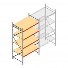 Weitspannregal AR 3000x1850x1000 mm (hxbxt) 4 Ebenen verzinkt Anfangsregal mit vormontierten Rahmen