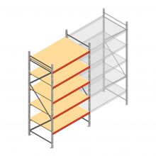Weitspannregal AR 3000x1850x1000 mm (hxbxt) 5 Ebenen verzinkt Anfangsregal mit vormontierten Rahmen