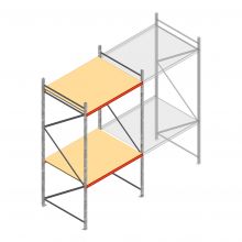 Weitspannregal AR 3000x1850x1200 mm (hxbxt) 2 Ebenen verzinkt Anfangsregal mit vormontierten Rahmen
