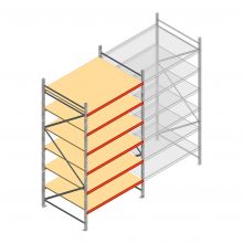 Weitspannregal AR 3000x1850x1200 mm (hxbxt) 6 Ebenen verzinkt Anfangsregal mit vormontierten Rahmen