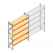 Weitspannregal AR 3000x2250x600 mm (hxbxt) 5 Ebenen verzinkt Anfangsregal mit vormontierten Rahmen