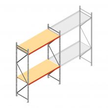 Weitspannregal AR 3000x2250x800 mm (hxbxt) 2 Ebenen verzinkt Anfangsregal mit vormontierten Rahmen