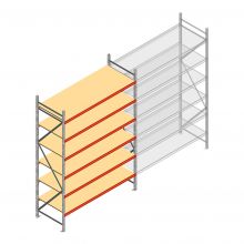 Weitspannregal AR 3000x2250x800 mm (hxbxt) 6 Ebenen verzinkt Anfangsregal mit vormontierten Rahmen