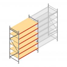 Weitspannregal AR 3000x2250x1000 mm (hxbxt) 6 Ebenen verzinkt Anfangsregal mit vormontierten Rahmen