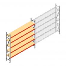 Weitspannregal AR 2000x2700x500 mm (hxbxt) 5 Ebenen verzinkt Anfangsregal mit vormontierten Rahmen