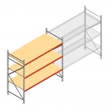 Weitspannregal AR 2250x2700x1000 mm (hxbxt) 3 Ebenen verzinkt Anfangsregal