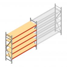 Weitspannregal AR 2500x2700x600 mm (hxbxt) 5 Ebenen verzinkt Anfangsregal mit vormontierten Rahmen