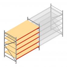 Weitspannregal AR 2500x2700x1200 mm (hxbxt) 5 Ebenen verzinkt Anfangsregal mit vormontierten Rahmen