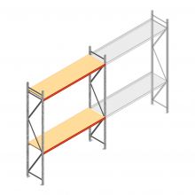 Weitspannregal AR 3000x2700x600 mm (hxbxt) 2 Ebenen verzinkt Anfangsregal mit vormontierten Rahmen