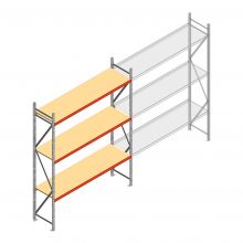 Weitspannregal AR 3000x2700x600 mm (hxbxt) 3 Ebenen verzinkt Anfangsregal mit vormontierten Rahmen