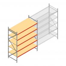 Weitspannregal AR 3000x2700x1000 mm (hxbxt) 5 Ebenen verzinkt Anfangsregal