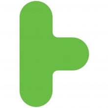 Vloermarkering T-stuk 290x190mm Groen