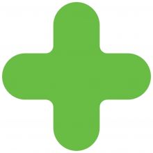 Vloermarkering X-stuk 290x290mm Groen