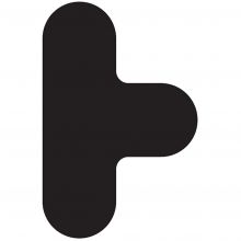 Vloermarkering T-stuk 290x190mm Zwart