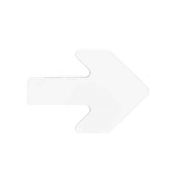 Vloermarkering Pijl 90x130mm Wit