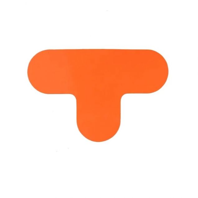 Vloermarkering T-stuk 290x190mm Oranje