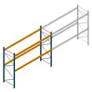 Gebrauchtes JH MPB Palettenregal 3000x3300x1100 mm (HxBxT) 2 Ebenen Grundregal