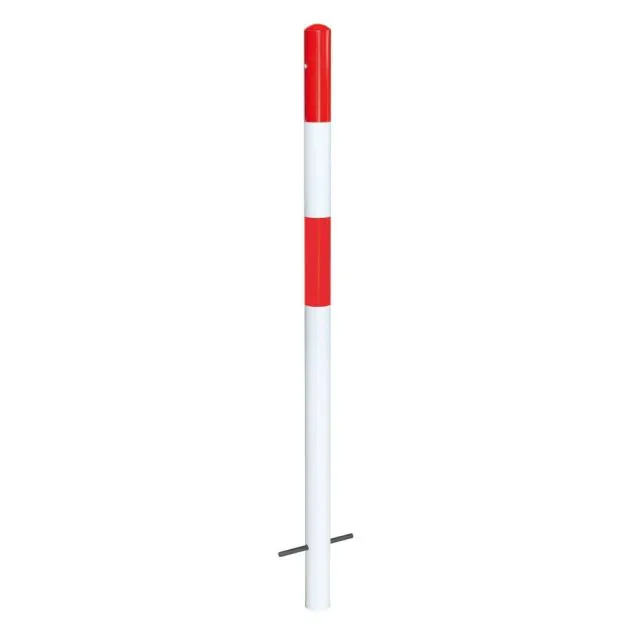 MORION Pfahl betonieren Ø60mm 0 Kettenösen rot/weiß
