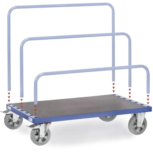Plattenwagen 1200 kg ohne Einsteckbügel mit Ladefläche 1600x800 mm (LxB)