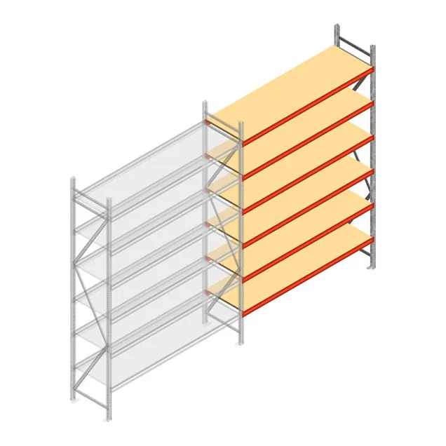 Weitspannregal AR 2500x1850x600 mm (hxbxt) 6 Ebenen verzinkt Anbauregal