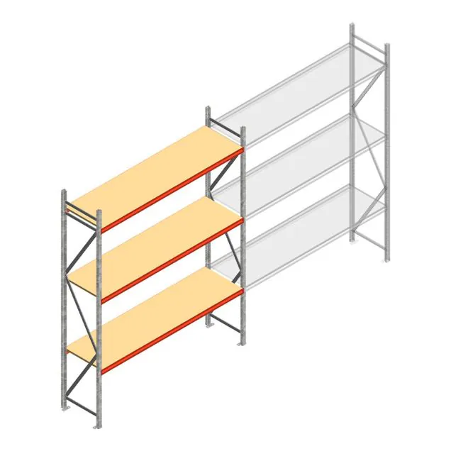 Weitspannregal AR 3000x2700x600 mm (hxbxt) 3 Ebenen verzinkt Anfangsregal