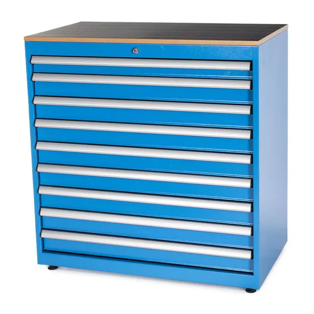 Werkzeugschrank mit 9 Schubladen 1048x1010x570 mm (hxbxt) blau