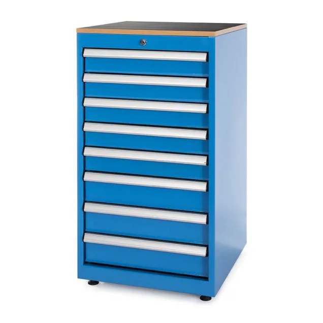 Werkstattschrank mit 8 Schubladen 1048x560x570 mm (hxbxt) blau