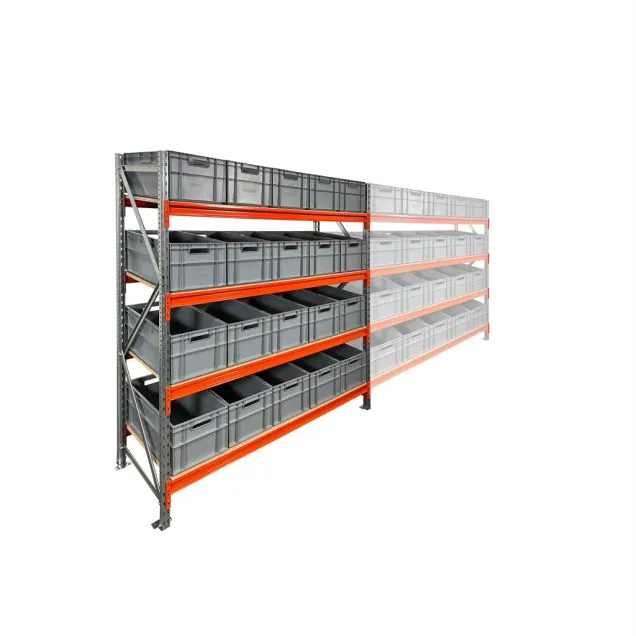 Fächerschrank AR 2000x2250x600 mm (hxbxt) 4 Ebenen mit 20 Euronormbehältern Anfangsregal