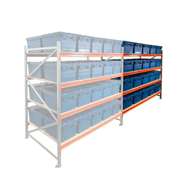 Fächerschrank AR 2000x2250x1200 mm (hxbxt) 4 Ebenen mit 40 Verteilungsbehältern Anbauregal