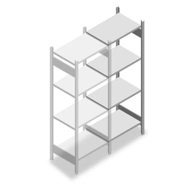 Fachbodenregal Heavy Duty 2000x750x500 mm (HxBxT) 4 Ebenen 150 kg Anbauregal