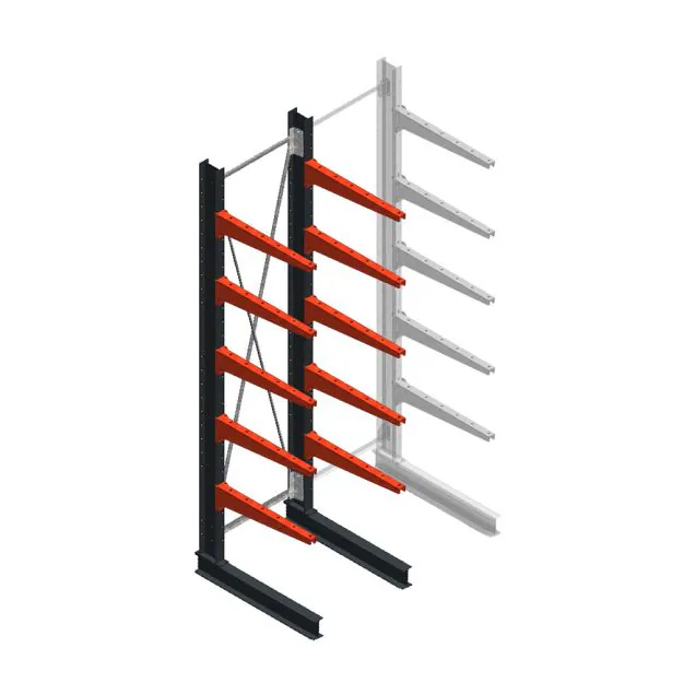 Medium Kragarmregal BR einseitig 3000x750x800 mm (HxBxT) 5 Ebenen Grundregal 220/arm