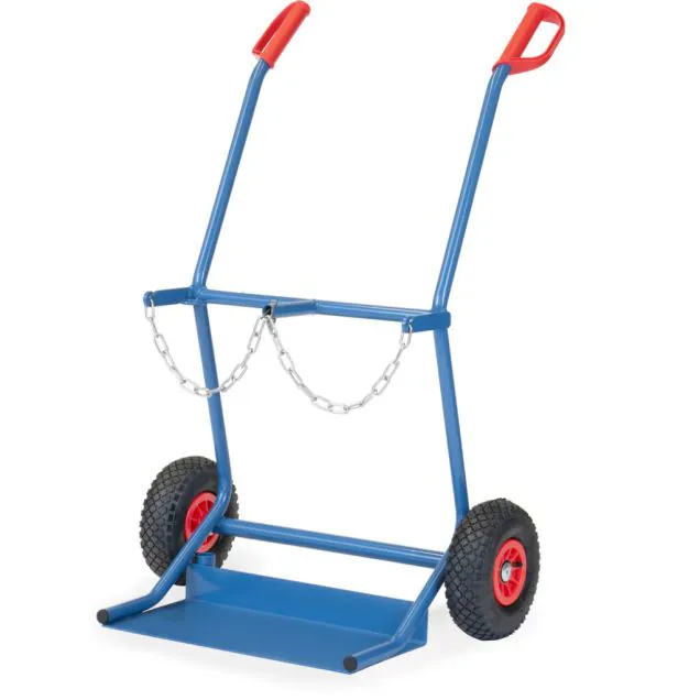 Gasflaschenwagen 100 kg für 2 Gasflaschen à 20 Liter mit Luftreifen