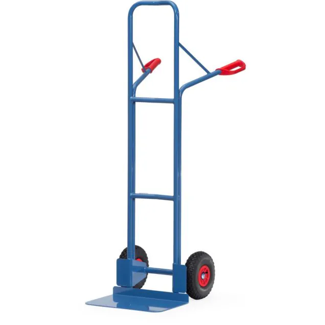 Stahl-Sackkarre 300 kg 1600 mm mit Luftreifen, extra große Schaufel