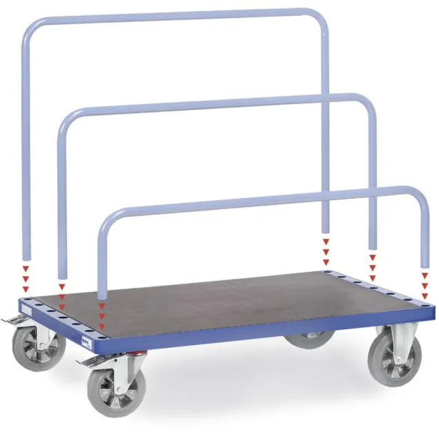 Plattenwagen 1200 kg ohne Einsteckbügel mit Ladefläche 1200x800 mm (LxB)