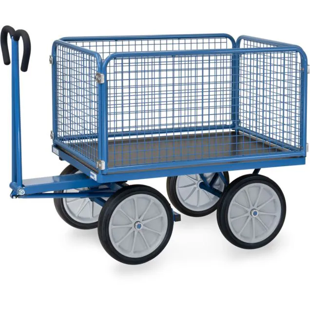 Handwagen mit Drahtgitterwänden 1200x800x1190 mm (HxBxT) 1000 kg