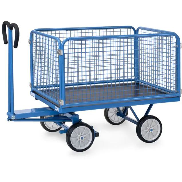 Handwagen mit Drahtgitterwänden 1200x800x1125 mm (HxBxT) 750 kg