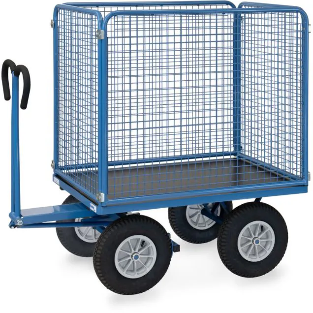 Handwagen mit Drahtgitterwänden 1200x800x1490 mm (HxBxT) 1000 kg
