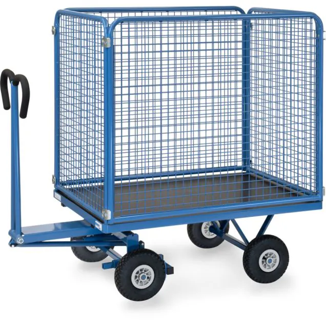 Handwagen mit Drahtgitterwänden 1200x800x1420 mm (HxBxT) 750 kg
