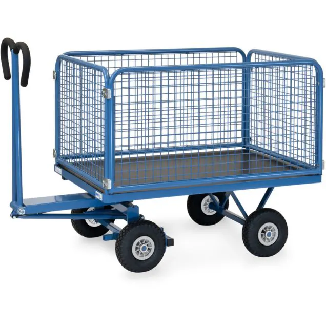 Handwagen mit Drahtgitterwänden 1200x800x1130 mm (HxBxT) 750 kg