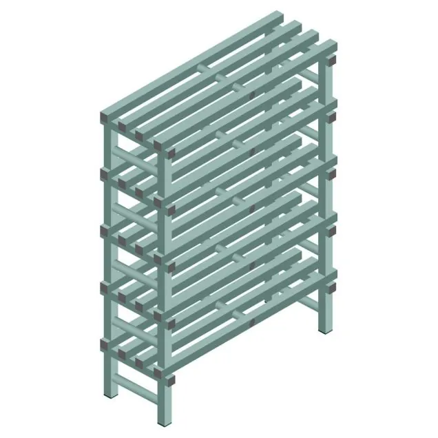 Kunststoffregal REA Euro Design 1450x1000x400 mm (HxBxT) 5 Ebenen