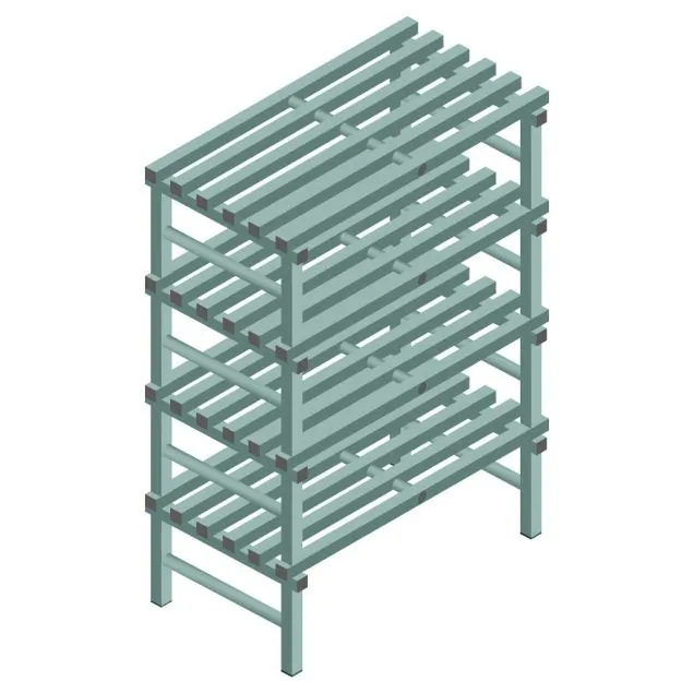 Kunststoffregal REA Euro Design 1450x1000x600 mm (HxBxT) 4 Ebenen