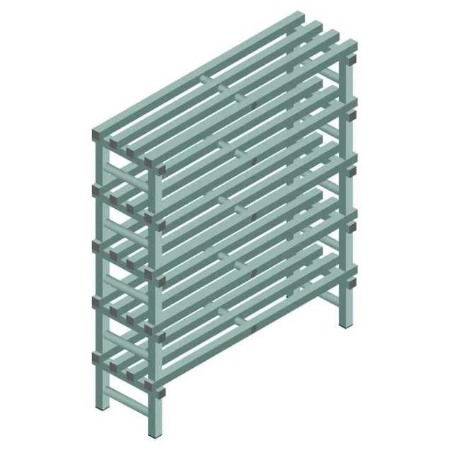 Kunststoffregal REA Euro Design 1450x1200x400 mm (HxBxT) 5 Ebenen