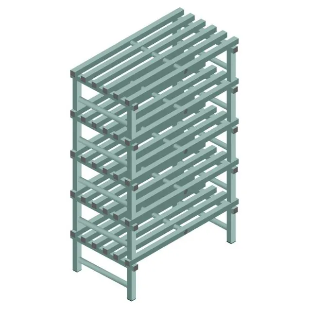 Kunststoffregal REA Euro Design 1650x1000x600 mm (HxBxT) 5 Ebenen