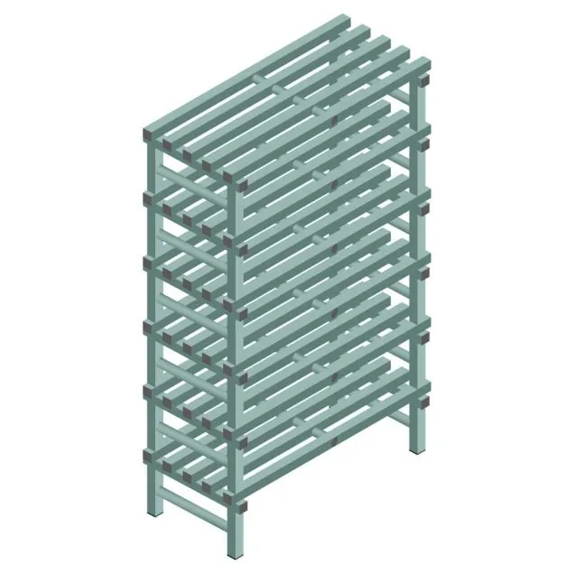 Kunststoffregal REA Euro Design 1750x1000x500 mm (HxBxT) 6 Ebenen
